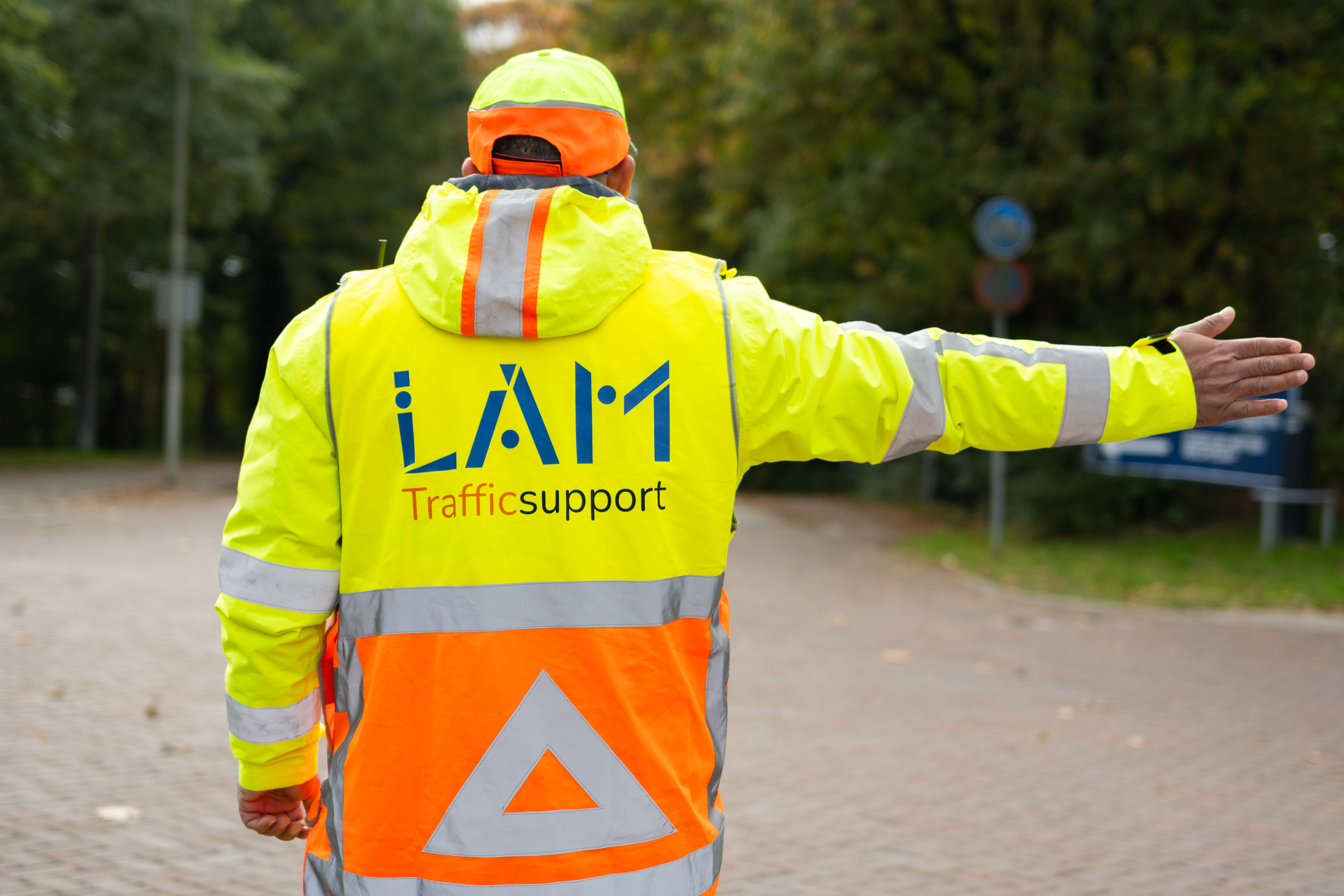 Het team van verkeersregelaars van LAM Trafficsupport.